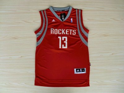 Maillot De Basket Houston Rockets James Harden 13 Tissus Sportif Fans Edition Retro Rouge